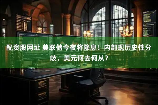 配资股网址 美联储今夜将降息！内部现历史性分歧，美元何去何从？